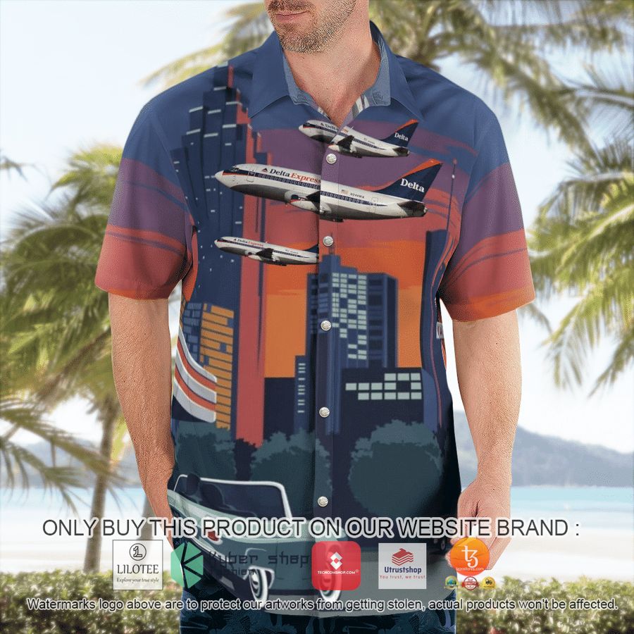 HOT Delta Express Boeing 737-247 Hawaiian Shirt 5 delta express boeing 737 247 hawaiian shirt 5 53922