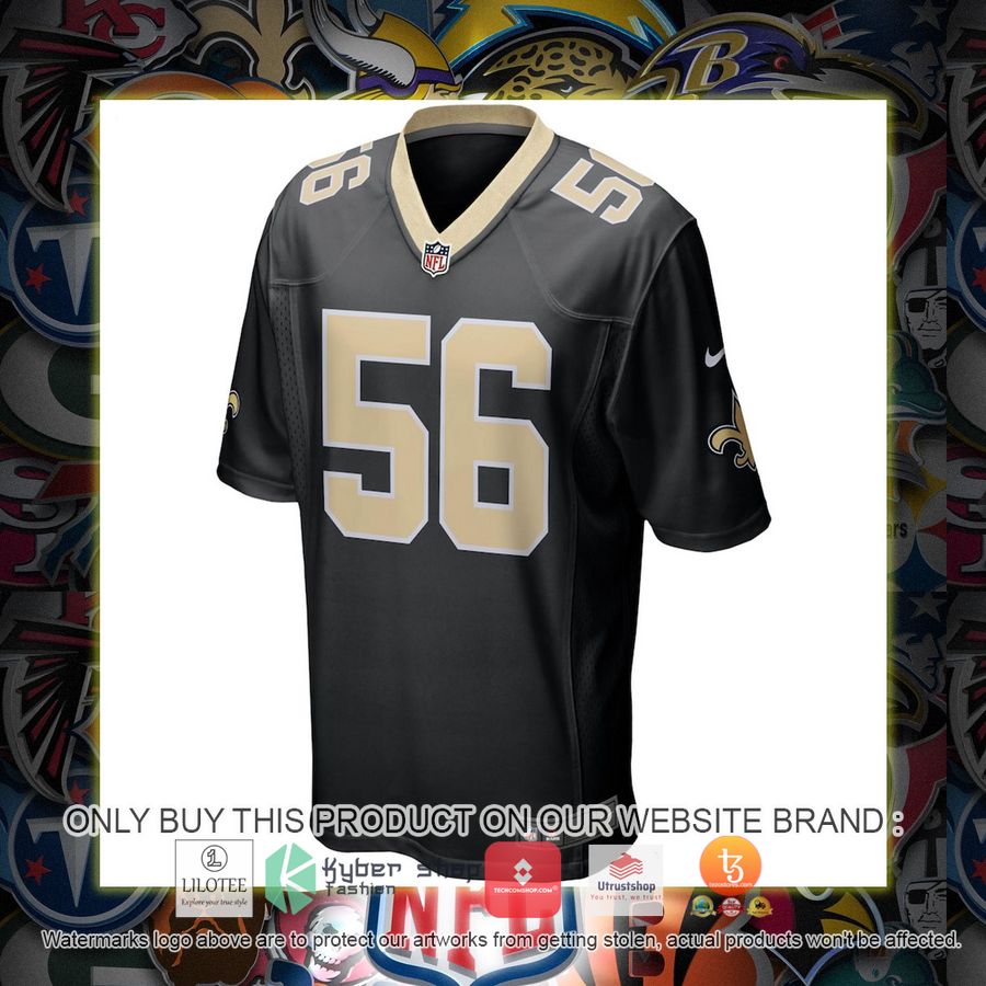 HOT Demario Davis New Orleans Saints Nike Game Black Football Jersey Shirt 2 demario davis new orleans saints nike game black football jersey 2 76897