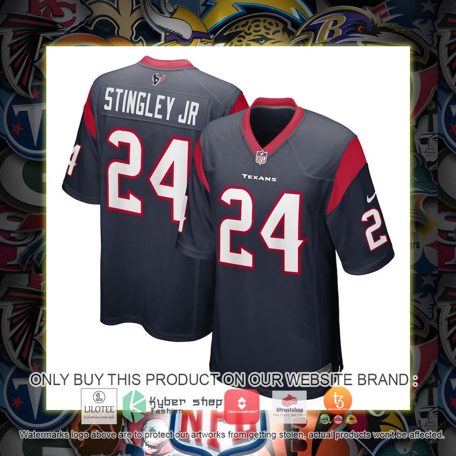 derek stingley jr houston texans nike 2022 nfl draft first round pick navy football jersey 1 80292