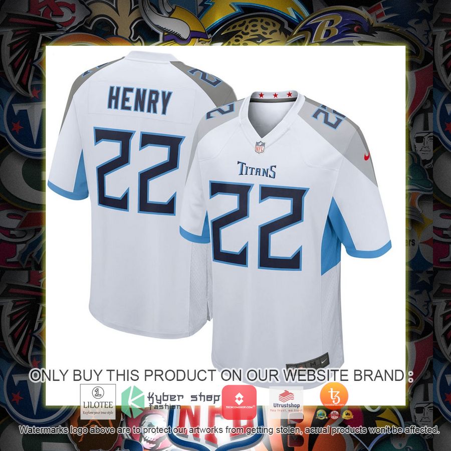 HOT Derrick Henry Tennessee Titans Nike White Football Jersey Shirt 6 derrick henry tennessee titans nike white football jersey 1 82025