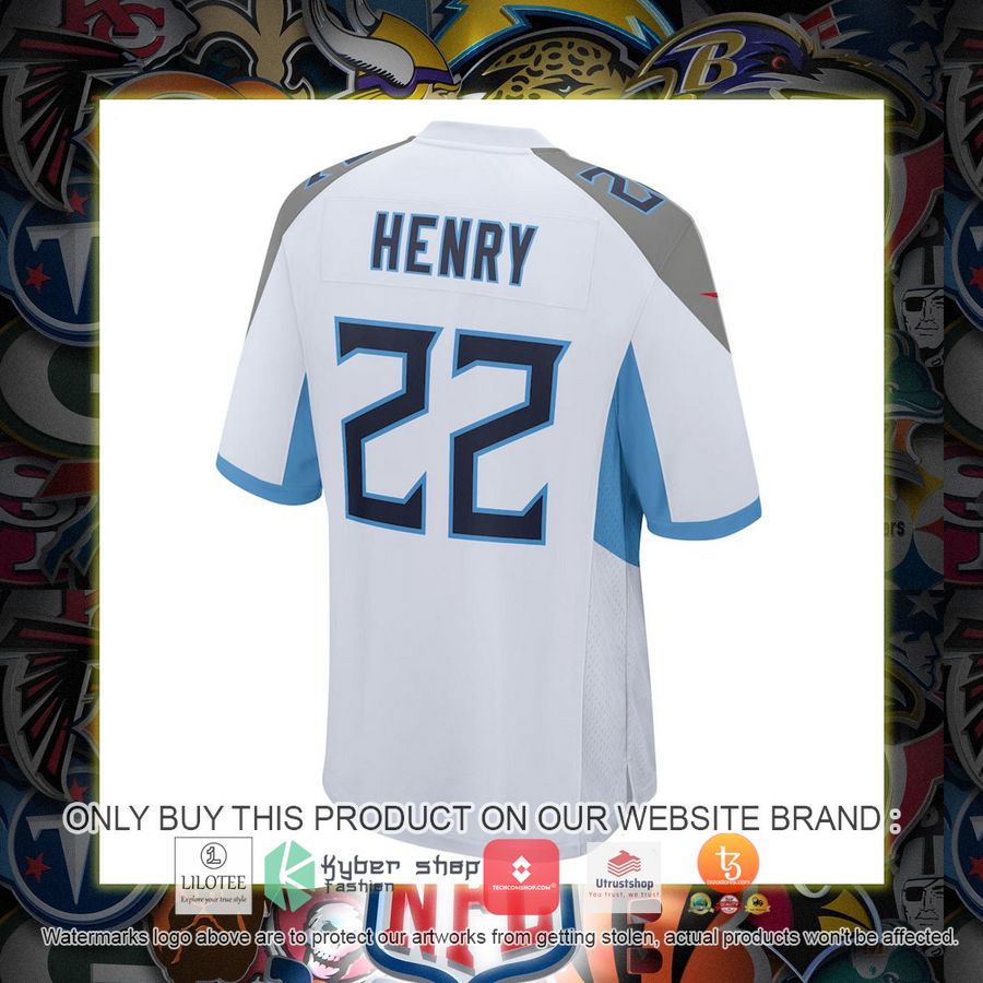 HOT Derrick Henry Tennessee Titans Nike White Football Jersey Shirt 3 derrick henry tennessee titans nike white football jersey 3 11924