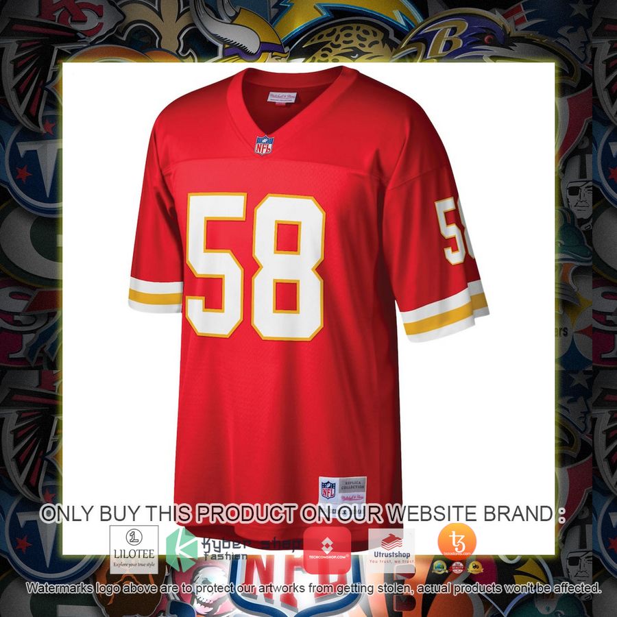 HOT Derrick Thomas Kansas City Chiefs Mitchell & Ness 1994 Legacy Replica Red Football Jersey Shirt 2 derrick thomas kansas city chiefs mitchell ness 1994 legacy replica red football jersey 2 75560