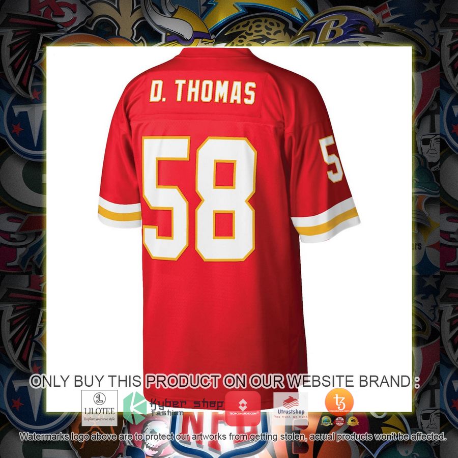 HOT Derrick Thomas Kansas City Chiefs Mitchell & Ness 1994 Legacy Replica Red Football Jersey Shirt 3 derrick thomas kansas city chiefs mitchell ness 1994 legacy replica red football jersey 3 86770