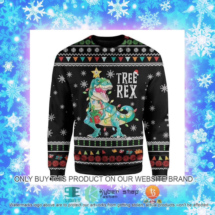 NEW Dinosaur Tree Rex Christmas Sweatshirt, Sweater 4 dinosaur tree rex christmas ugly sweater 4 68266