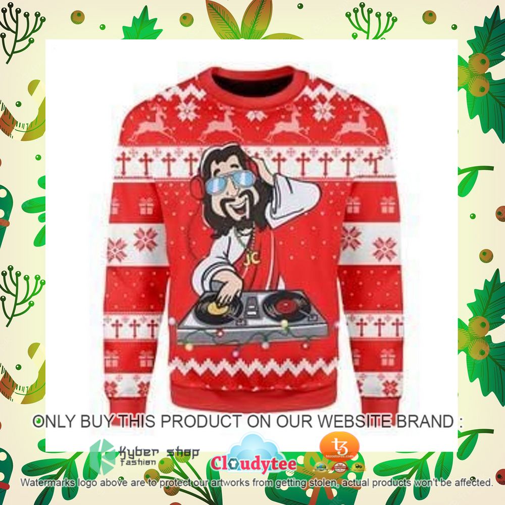 dj jesus christmas sweater 1 24935