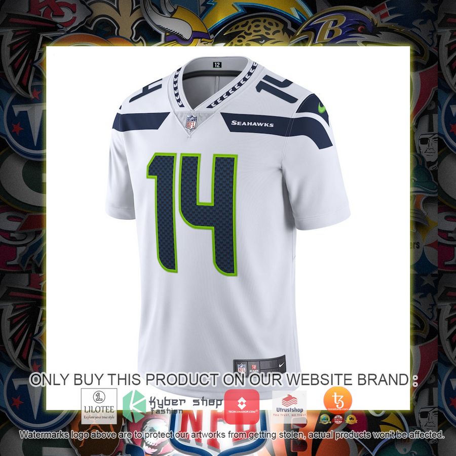 HOT DK Metcalf Seattle Seahawks Nike Vapor White Football Jersey Shirt 2 dk metcalf seattle seahawks nike vapor white football jersey 2 4385