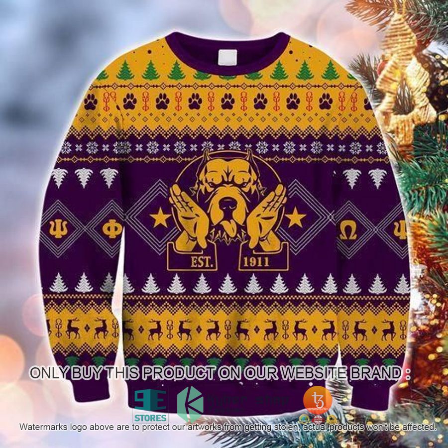 dog est 1911 christmas ugly sweater 1 37226