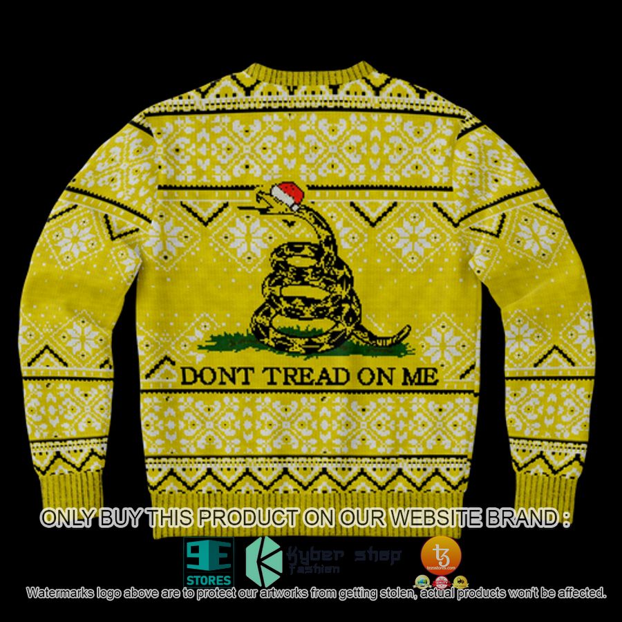 NEW Don't Tread on Me yellow Christmas Sweatshirt 2 dont tread on me yellow christmas sweater sweatshirt 2 28629