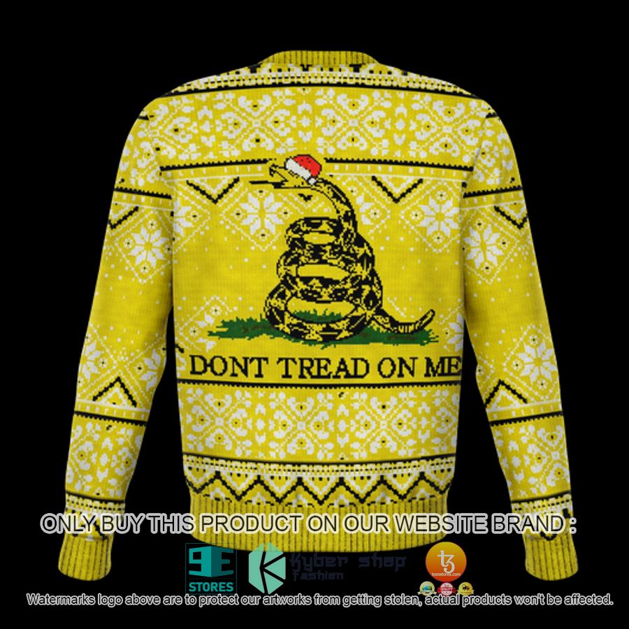 NEW Don't Tread on Me yellow Christmas Sweatshirt 4 dont tread on me yellow christmas sweater sweatshirt 4 87832
