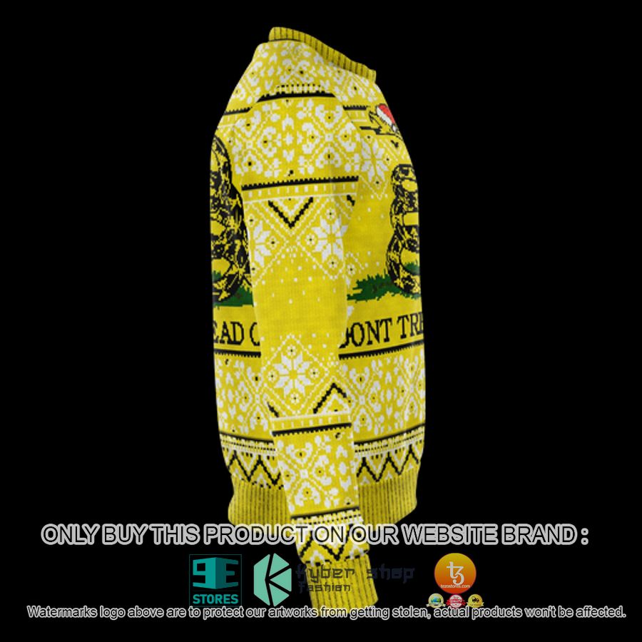 NEW Don't Tread on Me yellow Christmas Sweatshirt 6 dont tread on me yellow christmas sweater sweatshirt 6 3820
