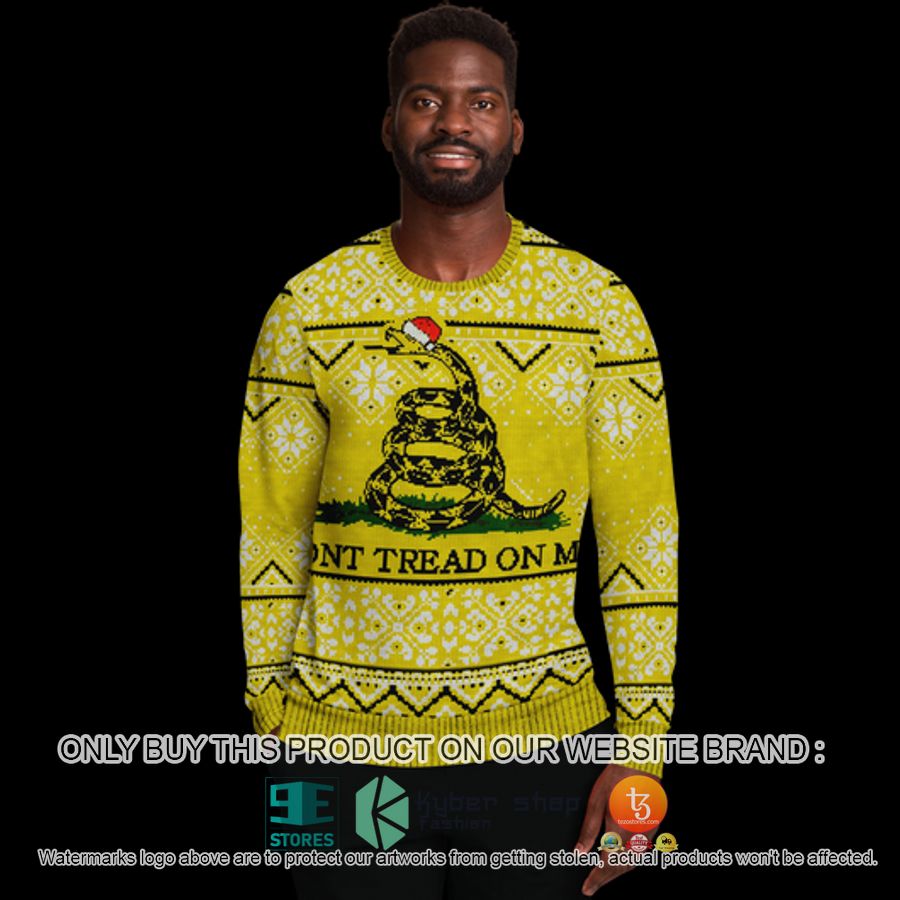 NEW Don't Tread on Me yellow Christmas Sweatshirt 7 dont tread on me yellow christmas sweater sweatshirt 7 42635