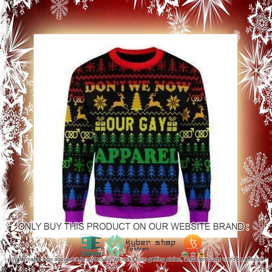 NEW Don't We Now Our Gay Apparel Christmas Sweatshirt, Sweater 3 dont we now our gay apparel christmas ugly sweater 3 63751