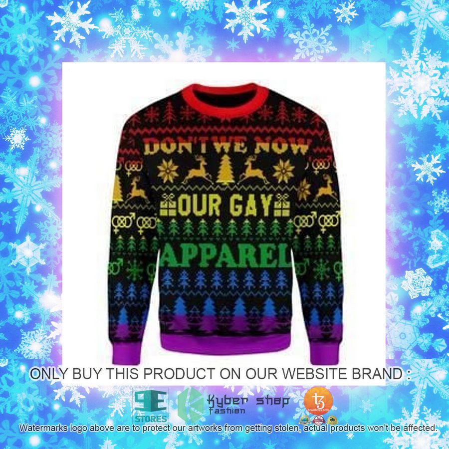 NEW Don't We Now Our Gay Apparel Christmas Sweatshirt, Sweater 7 dont we now our gay apparel christmas ugly sweater 7 16069