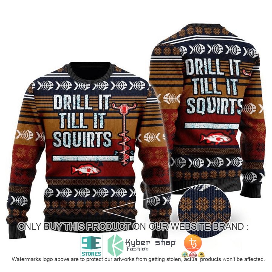 NEW Drill It Till It Squirts Christmas Sweatshirt, Sweater 1 drill it till it squirts christmas ugly sweater 1 80565