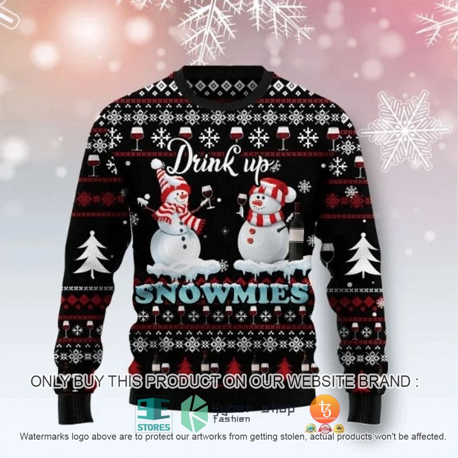 drink up snowmies christmas ugly sweater 1 98498