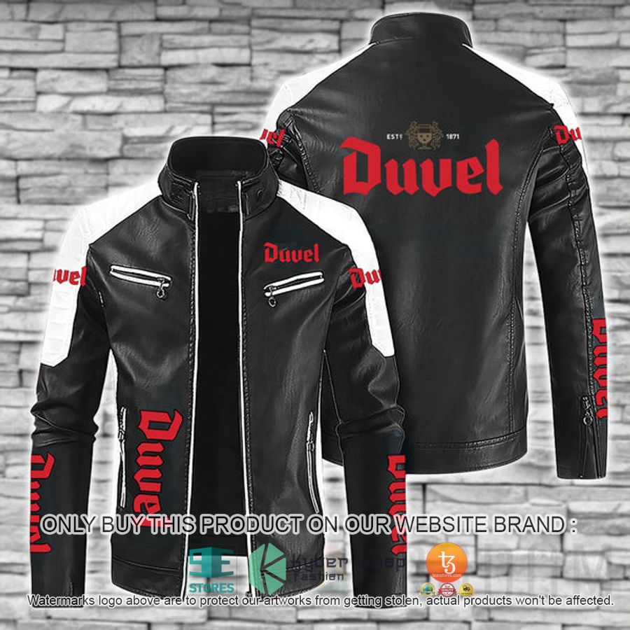 duvel beer block leather jacket 1 86250