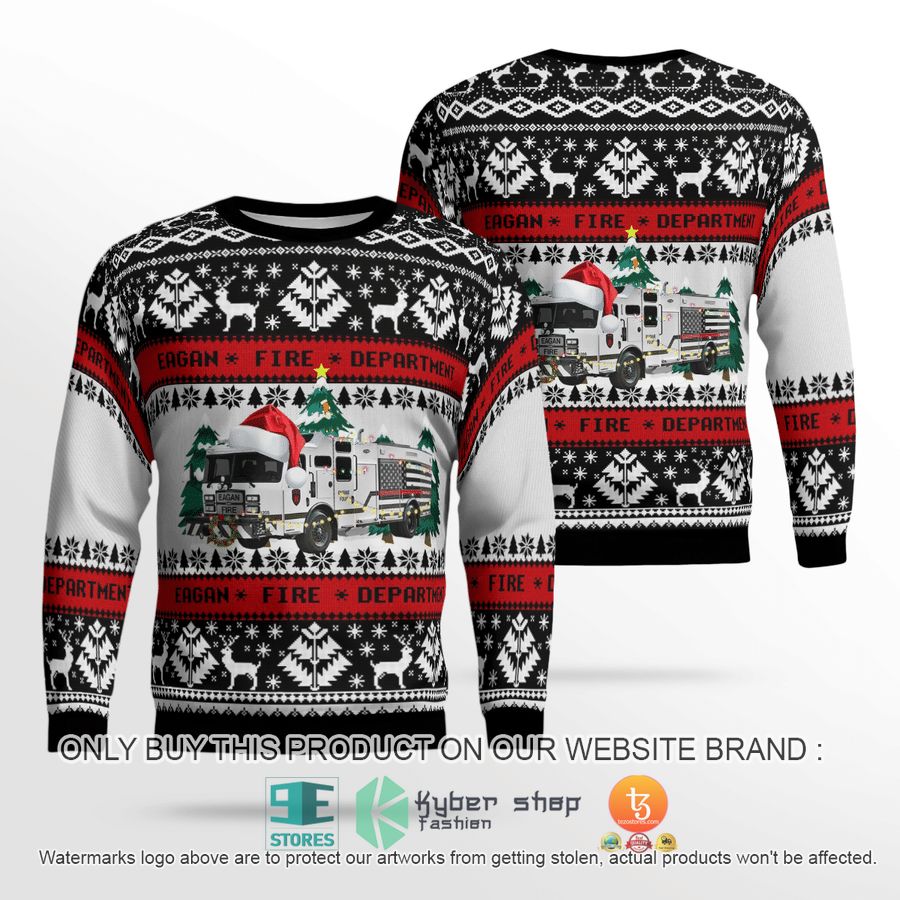 eagan fire department christmas sweater sweatshirt 1 85036