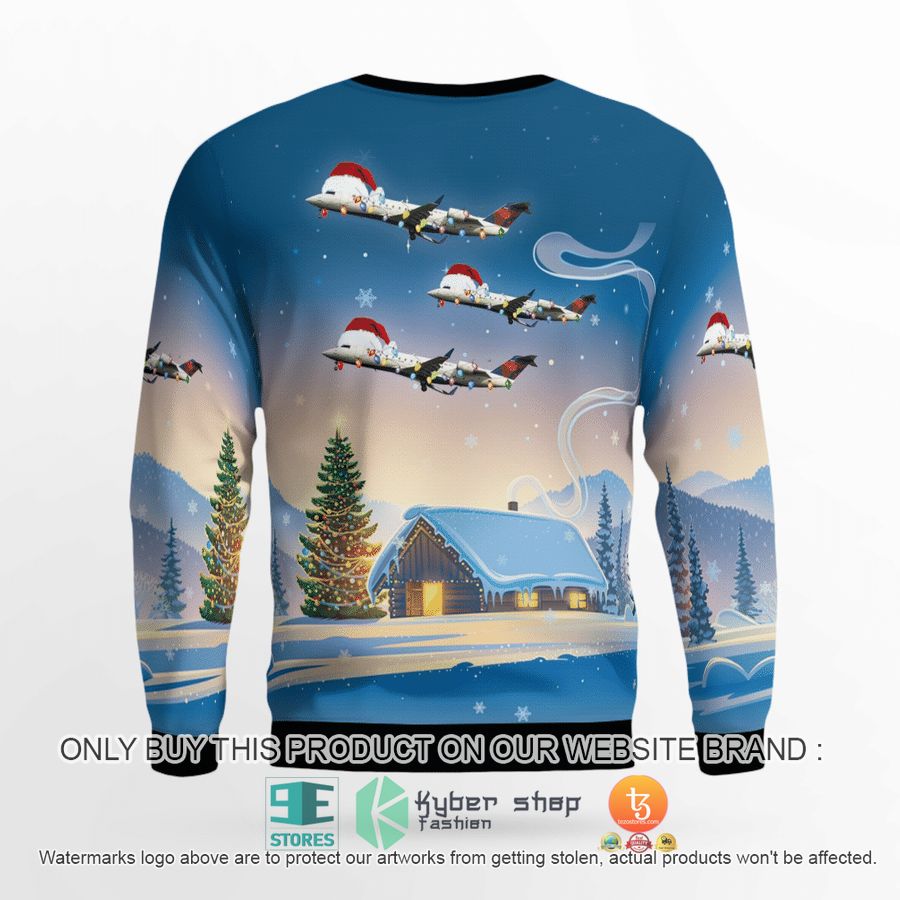 NEW Endeavor Air Bombardier CRJ-200ER Christmas Sweatshirt 6 endeavor air bombardier crj 200er christmas sweater sweatshirt 6 22820