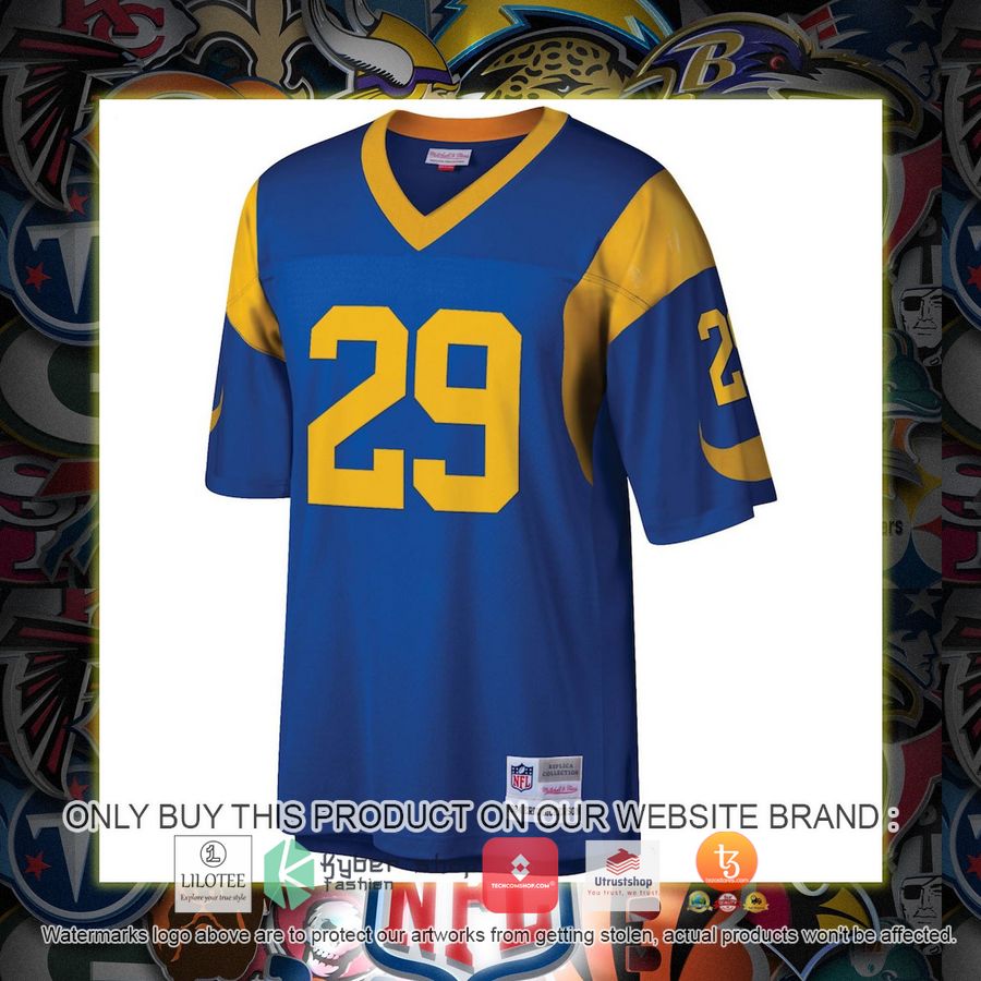 HOT Eric Dickerson Los Angeles Rams Mitchell & Ness 1984 Legacy Replica Royal Football Jersey Shirt 2 eric dickerson los angeles rams mitchell ness 1984 legacy replica royal football jersey 2 84247