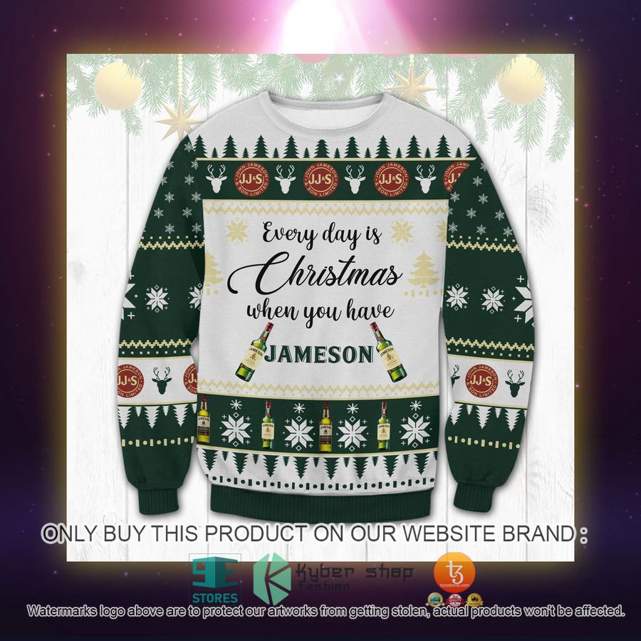 NEW Everyday Is Christmas When You Have Jameson Sweatshirt, Sweater 2 everyday is christmas when you have jameson ugly sweater 2 97534