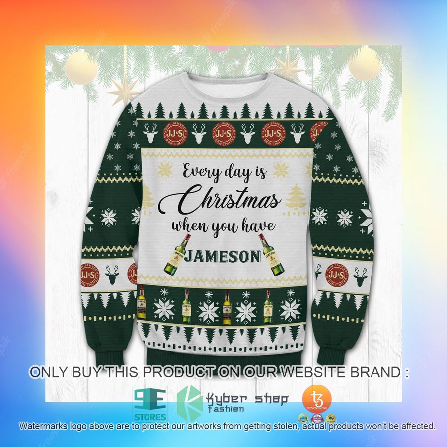 NEW Everyday Is Christmas When You Have Jameson Sweatshirt, Sweater 3 everyday is christmas when you have jameson ugly sweater 3 57188