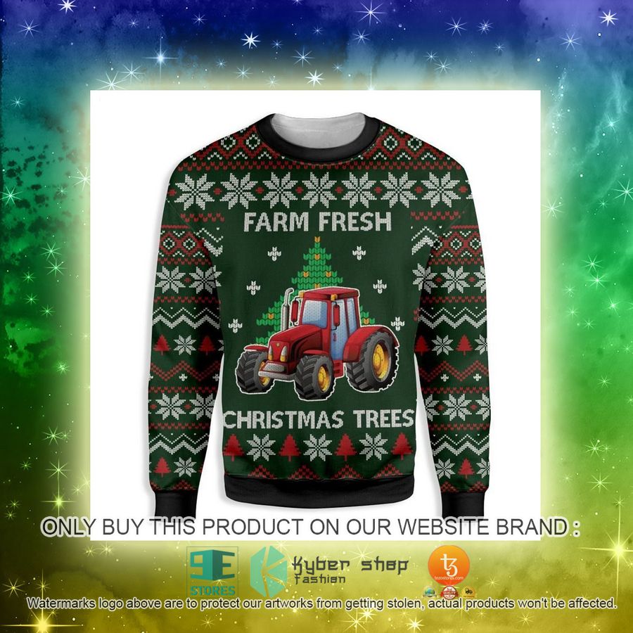 NEW Farm Fresh Christmas Trees Sweatshirt, Sweater 3 farm fresh christmas trees ugly sweater 3 89699