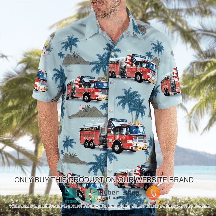 NEW Farmington Fire Department Hawaii Shirt 5 farmington fire department hawaiian shirt 5 29302
