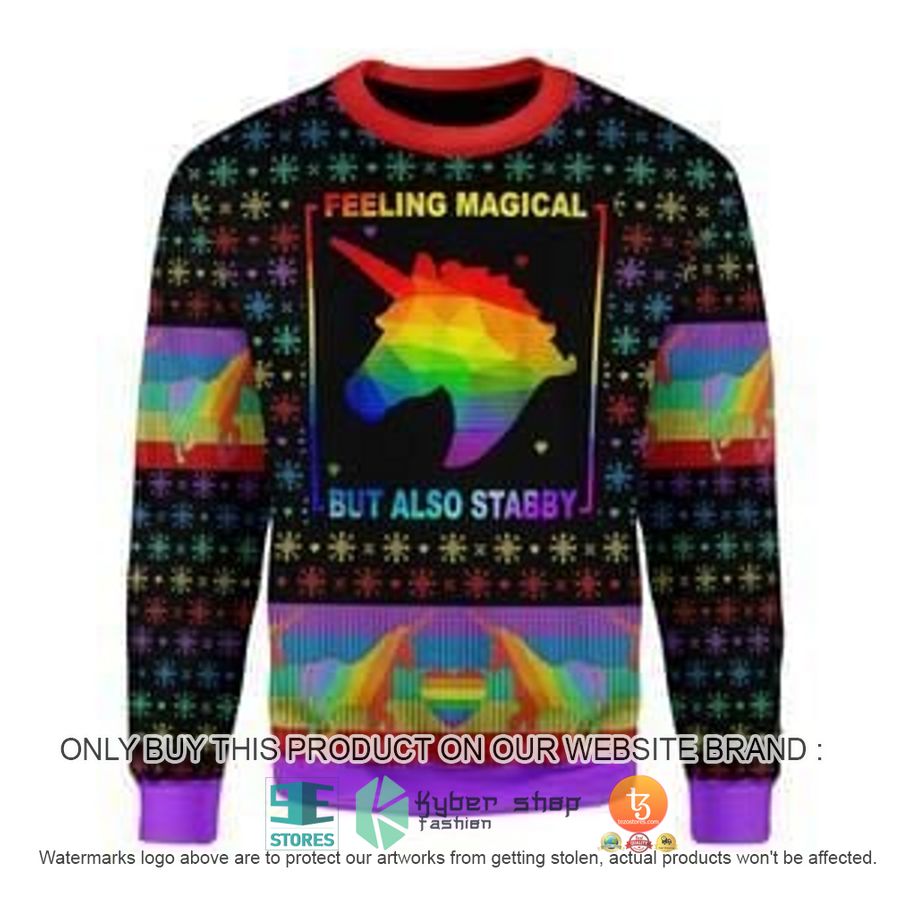feeling magical but also stabby ugly christmas sweater 1 36134