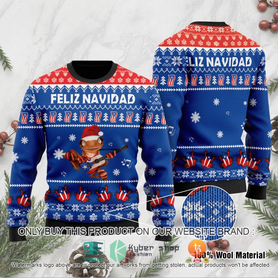 feliz navidad frog ugly christmas sweater 1 92158