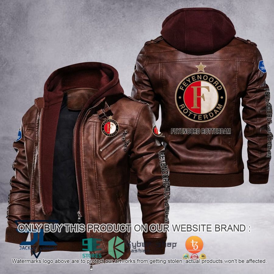 feyenoord rotterdam leather jacket 2 5079