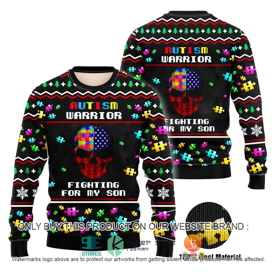 fighting for my son christmas ugly sweater 1 38225