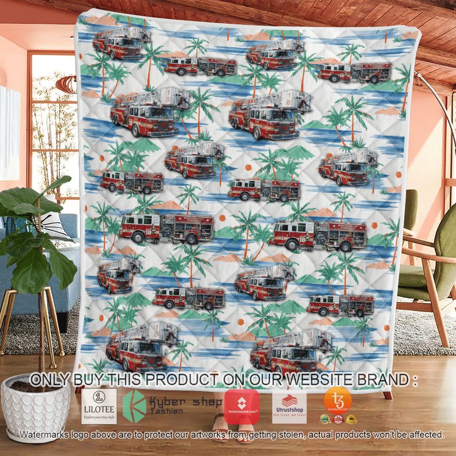 HOT Fire Department of Montgomery Township Quilt 7 fire department of montgomery township quilt blanket 7 43991