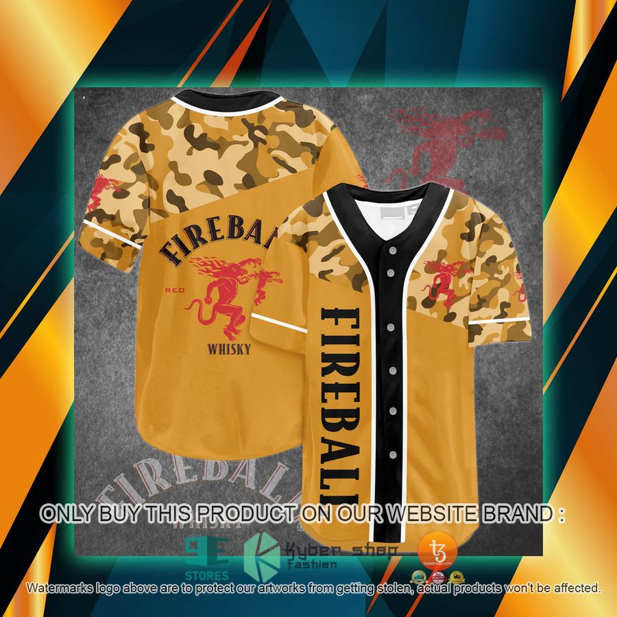 fireball whisky orange camo baseball jersey 1 71896