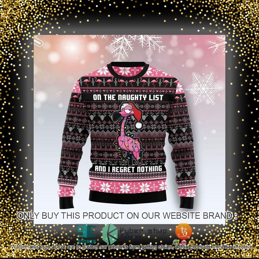 HOT Flamingo Naughty List Ugly Christmas Sweater 4 flamingo naughty list ugly christmas sweater 4 54599