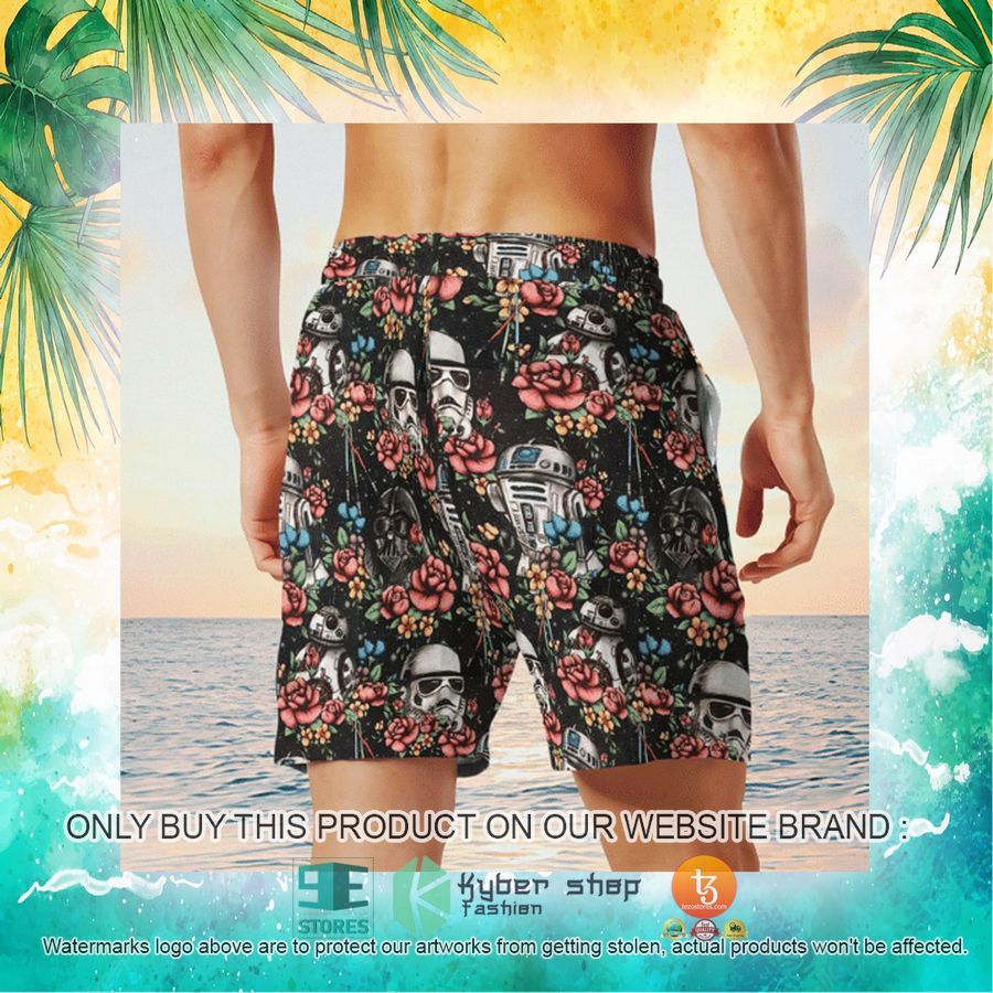 floral darth vader stormtrooper r2d2 hawaiian shirt shorts 24 4856