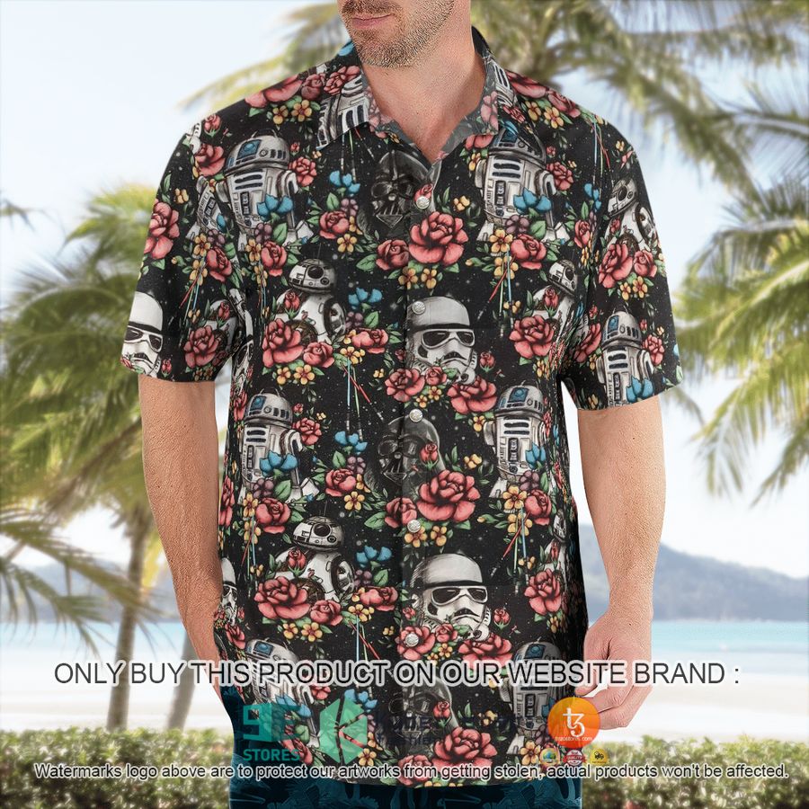 NEW Floral Darth Vader Stormtrooper R2D2 Hawaii Shirt, Shorts 4 floral darth vader stormtrooper r2d2 hawaiian shirt shorts 4 66275