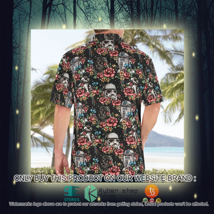 floral darth vader stormtrooper r2d2 hawaiian shirt shorts 9 57417