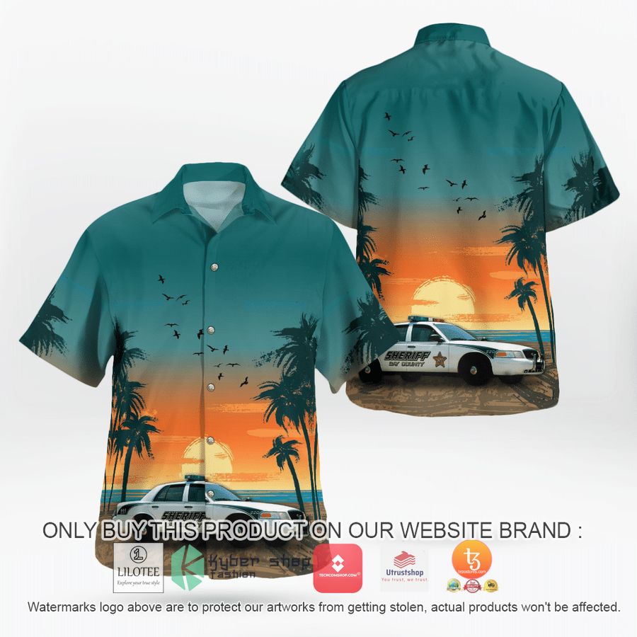 florida bay county sheriffs office car hawaiian shirt 2 43806