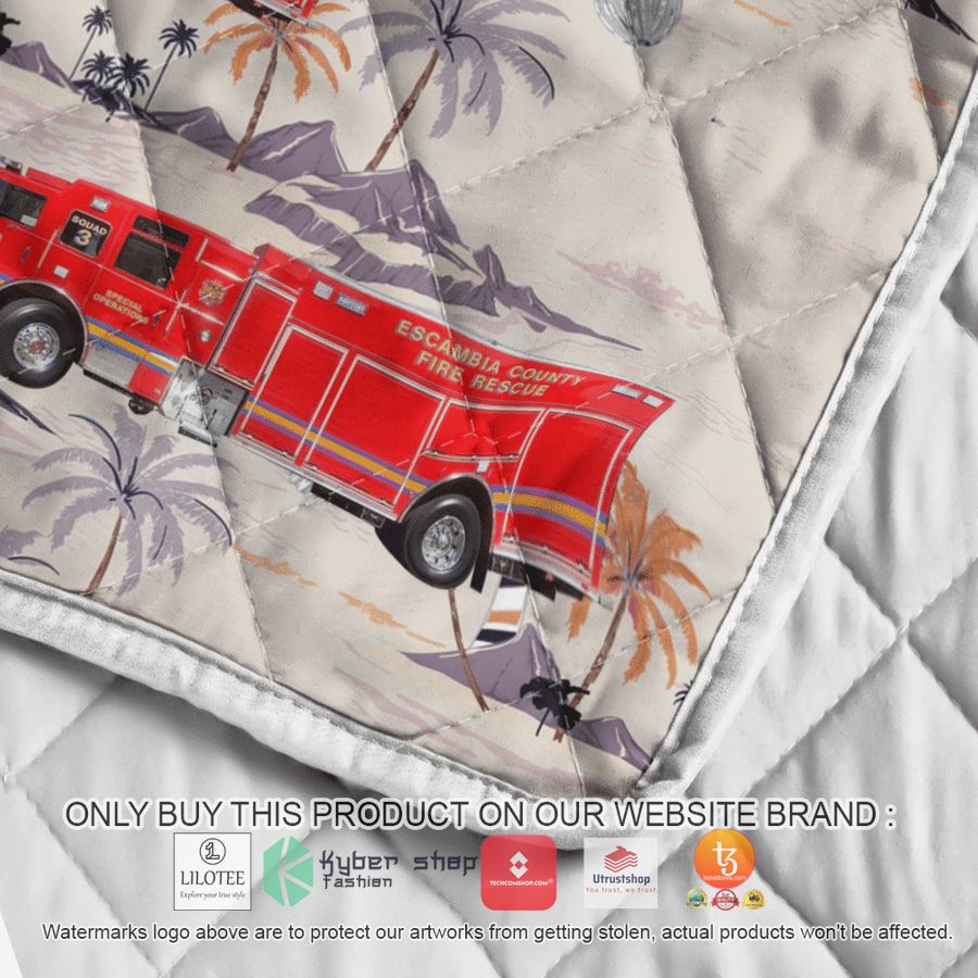 HOT Florida Escambia County Fire Rescue St.3 Quilt 12 florida escambia county fire rescue st 3 quilt blanket 12 38271