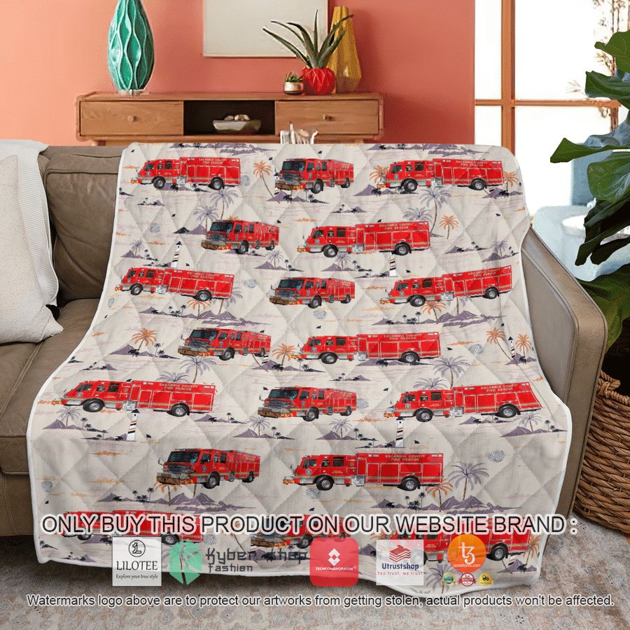 HOT Florida Escambia County Fire Rescue St.3 Quilt 3 florida escambia county fire rescue st 3 quilt blanket 3 57121