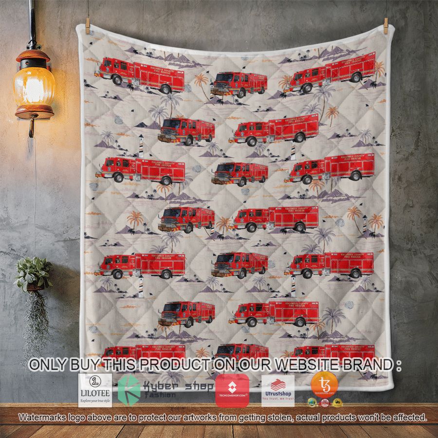 HOT Florida Escambia County Fire Rescue St.3 Quilt 7 florida escambia county fire rescue st 3 quilt blanket 7 54056