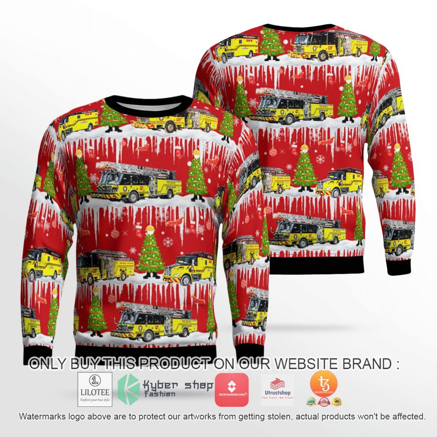 florida hillsborough county fire department christmas 3d sweater 1 36405