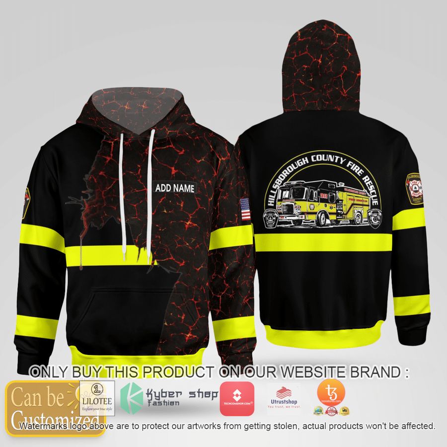 HOT Florida Hillsborough County Fire Department Custom Name Hoodie 25 florida hillsborough county fire department custom name hoodie 3d 1 27035