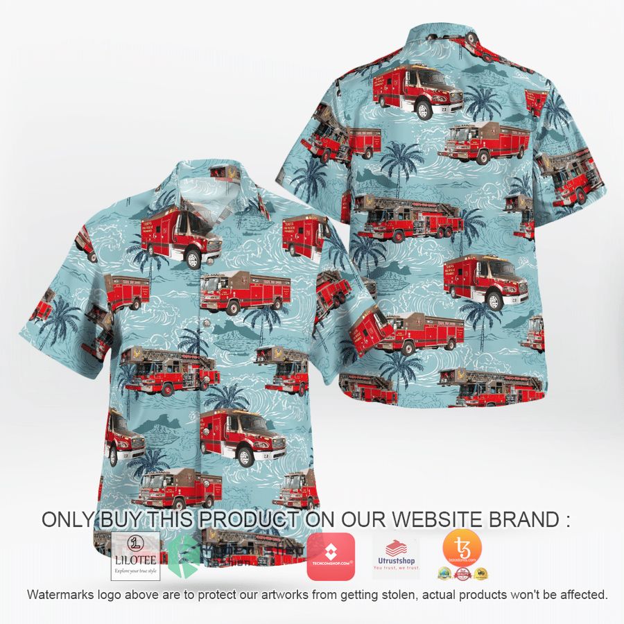 florida tampa fire rescue department hawaiian shirt 2 50873
