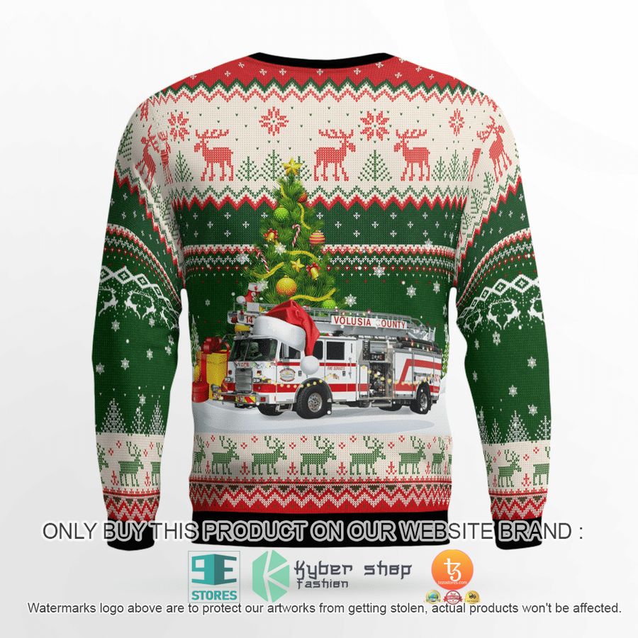 NEW Florida Volusia County Fire Department Christmas Sweatshirt 5 florida volusia county fire department christmas sweater sweatshirt 5 9106