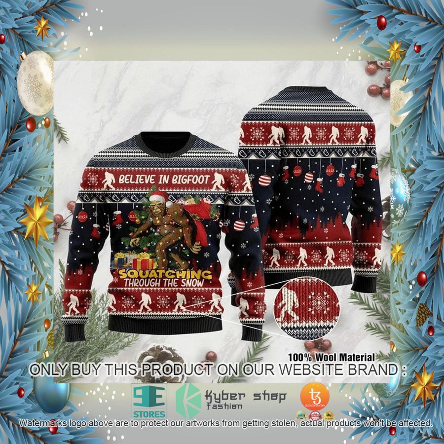 HOT For Bigfoot Lovers Ugly Christmas Sweater 2 for bigfoot lovers ugly christmas sweater 2 3371