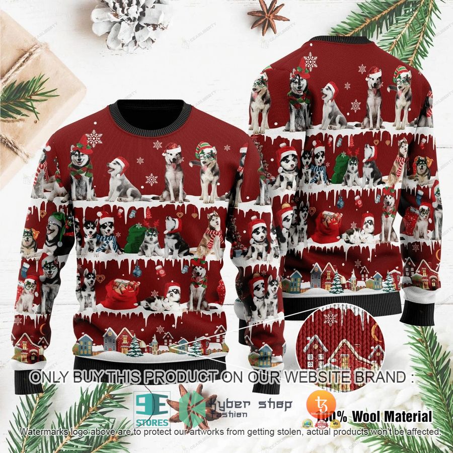 for husky lovers christmas ugly sweater 1 69080
