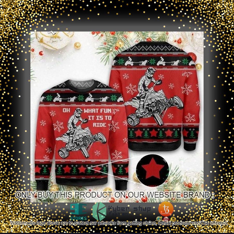 HOT Four Wheels Oh What Fun Ugly Christmas Sweater 4 four wheels oh what fun ugly christmas sweater 4 93029
