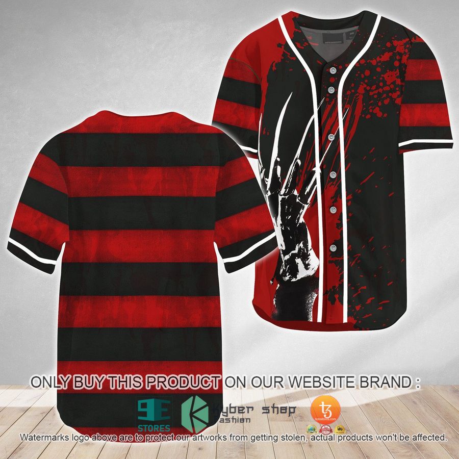 freddy krueger horror movie halloween baseball jersey 1 79698