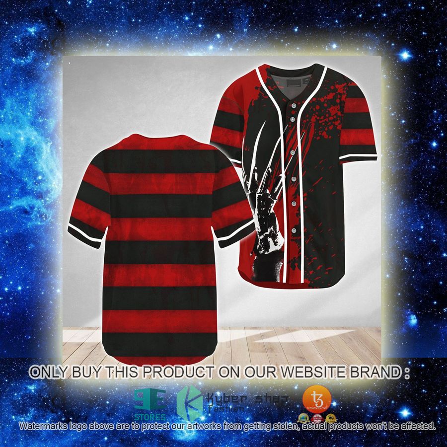 NEW Freddy Krueger Horror Movie Halloween Baseball Shirt 2 freddy krueger horror movie halloween baseball jersey 2 92318